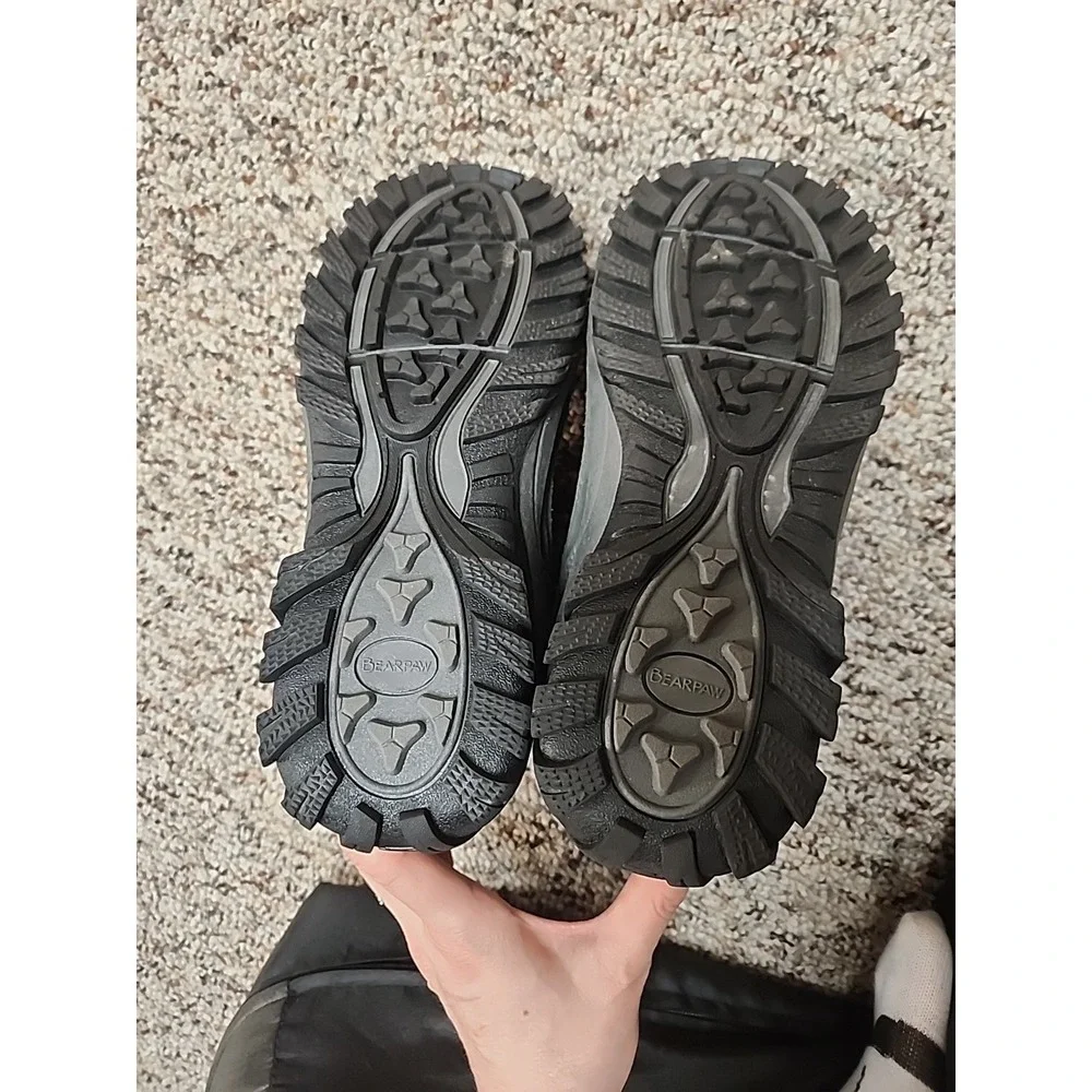 Bearpaw Tallac Boots Womens 8 Gray Purple Tallac Hiking Waterproof Cow Suede